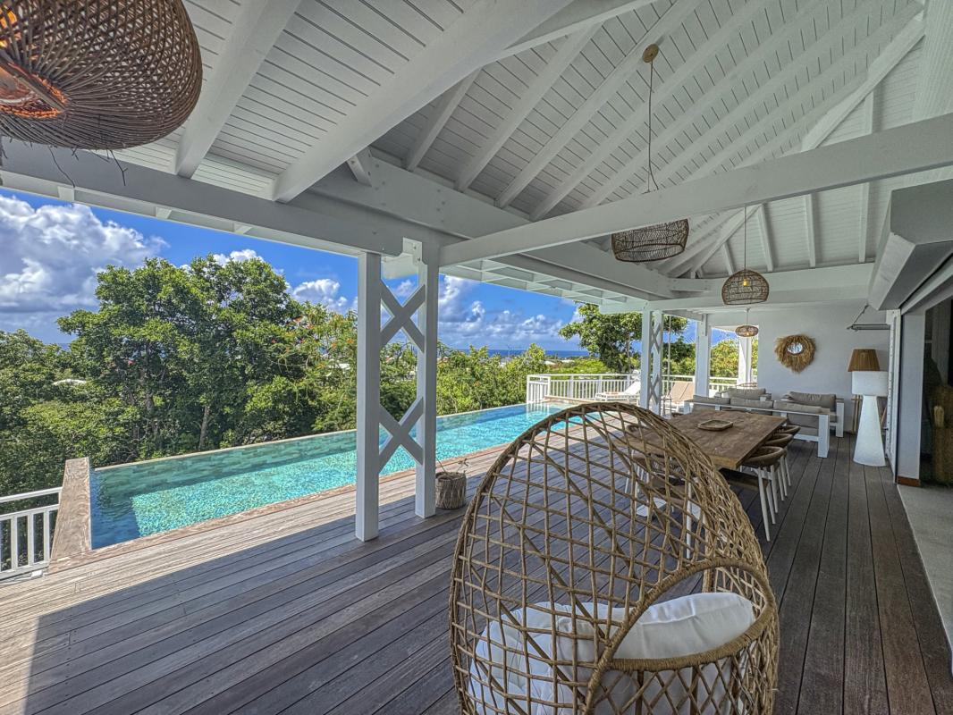 3.Location villa piscine Saint François Guadeloupe_Piscine vue mer